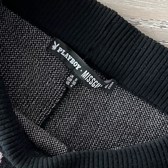 NWOT | Playboy X Missguided | High Waist Premium Knit Leggings | Size 4 | Black - Picture 9 of 9